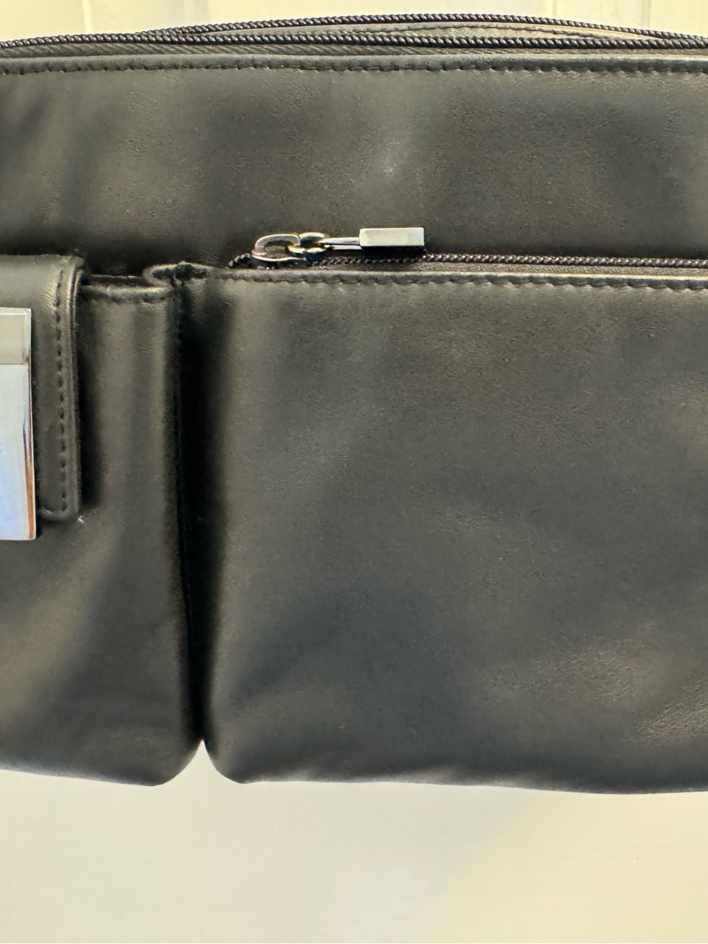 NEW Genuine Leather Crossbody Shoulder Bag - New w/Out tags - Black - Picture 2 of 11